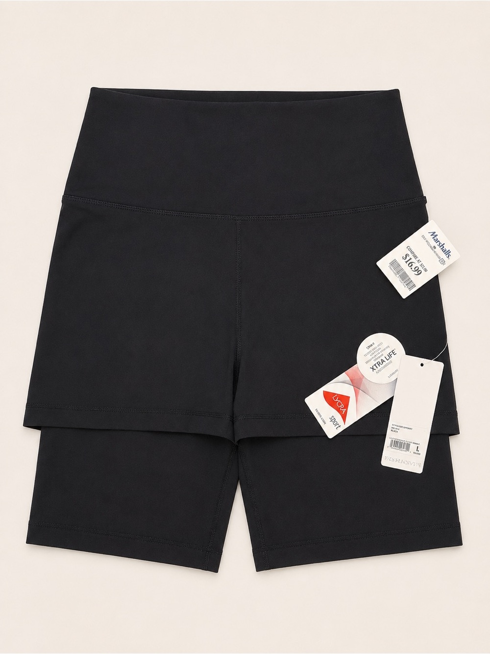 YogaLicious Black High-Waist Shorts - 2 pairs